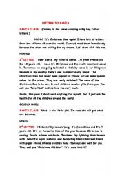 English Worksheet: Letters to Santa(Christmas Play)