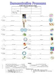 English Worksheet: DEMONSTRATIVE PRONOUNS