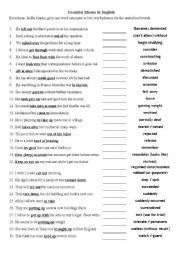 English Worksheet: English Idioms