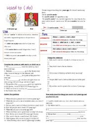 English Worksheet: Used to