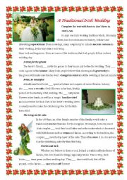 English Worksheet: A Traditional Irish Wedding