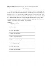 English Worksheet: Reading about comparatives