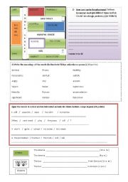 English worksheet: giving directions and future tense