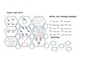 English Worksheet: Count and write