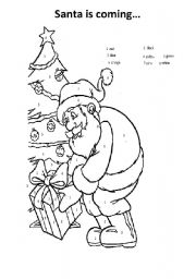 English Worksheet: Santa is coming...