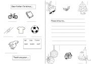 English worksheet: Christmas letter