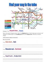 English Worksheet: London underground 