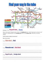 English Worksheet: London underground 