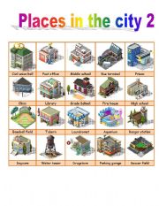 English Worksheet: Places in the city part 2