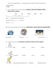 (1-1) Test for  grade 4