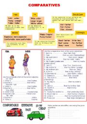 English Worksheet: COMPARATIVE