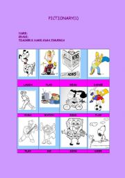 English Worksheet: Pictionary