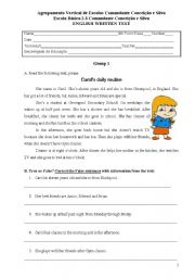 English Worksheet: 6th Grade Evaluation Test