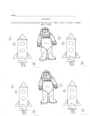 Space math worksheets for preschool