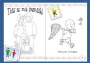 English Worksheet: family minibook