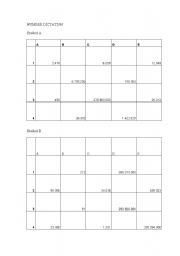 English Worksheet: Number dictation