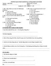 English Worksheet: grammar test