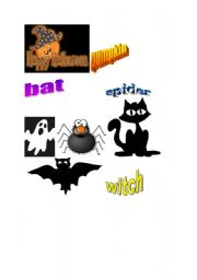 English Worksheet: HALLOWEEN WORKSHEET