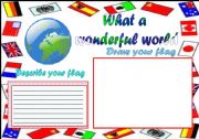 English Worksheet: Draw your flag