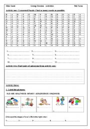 English Worksheet: group session about compound adjectives