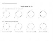 English worksheet: What Time is It?
