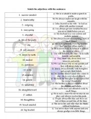 English Worksheet: Personality adjectives