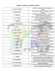 English Worksheet: Personality adjectives