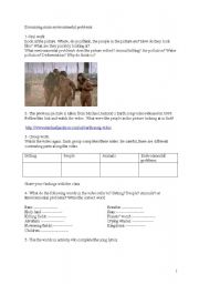 English Worksheet: Earth song- Activities