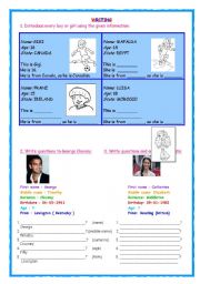 English worksheet: Introducing People