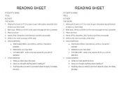 English Worksheet: Reading Log