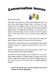 English Worksheet: Conversation - Abigail