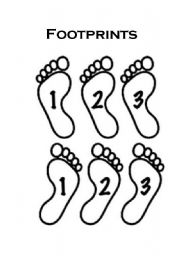 English worksheet: Funny Footprints