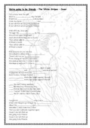 English Worksheet: song lyrics were going to be friends