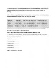 English worksheet: city council project