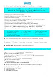 English Worksheet: MOVIES 