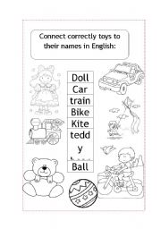 English Worksheet: toys