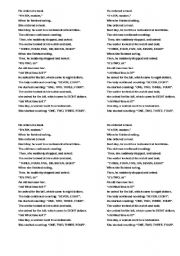 English Worksheet: scambled funny story