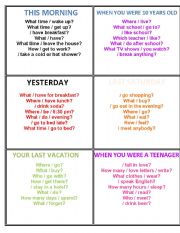 English Worksheet: Simple past