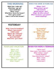 English Worksheet: Simple past