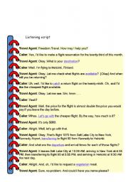 English Worksheet: Listening Script 