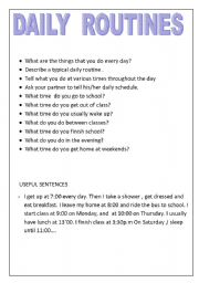 English Worksheet: Topics  for an oral interview