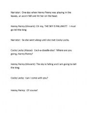 English worksheet: Henny Penny readers theater