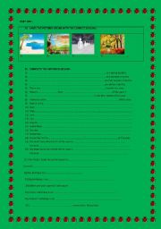 English Worksheet: Part One : Days, Months and Seasons