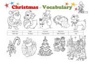 English Worksheet: Christmas Vocabulary