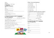 English worksheet: Test for primary school