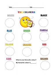 English Worksheet: The Colours