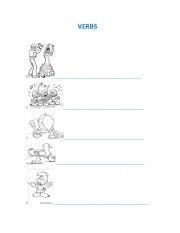 English Worksheet: VERBS
