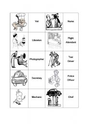 English worksheet: Job Dominoes