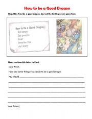 English worksheet: How to be a Good Dragon