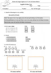 English worksheet: Test